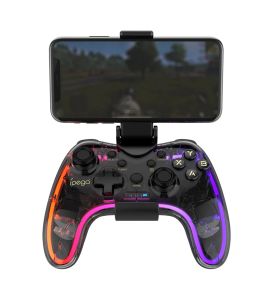 Gamepads 2022 ipega pG9228 Bluetooth -gamecontroller RGB kleurrijke transparantie gamepad voor ns switch mfi games iOS Android smartphone