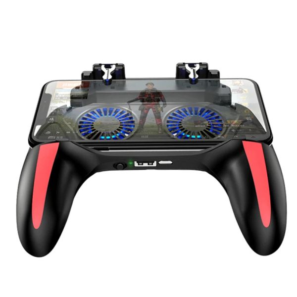 Gamepads 2022 nuevo H10 juego PUBG controlador Gamepad para teléfono móvil juego tirador Joystick PUGB ayudante Gamepad con dos ventiladores