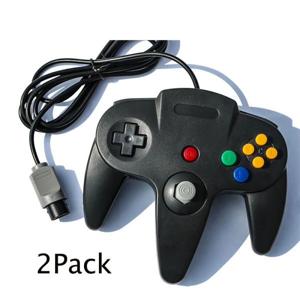 GamePads 2pcs Classic Wired GamePad Joystick pour N64 Controller Retro Game Console N64 Gandage Analog Gaming Joypad pour PC Windows System