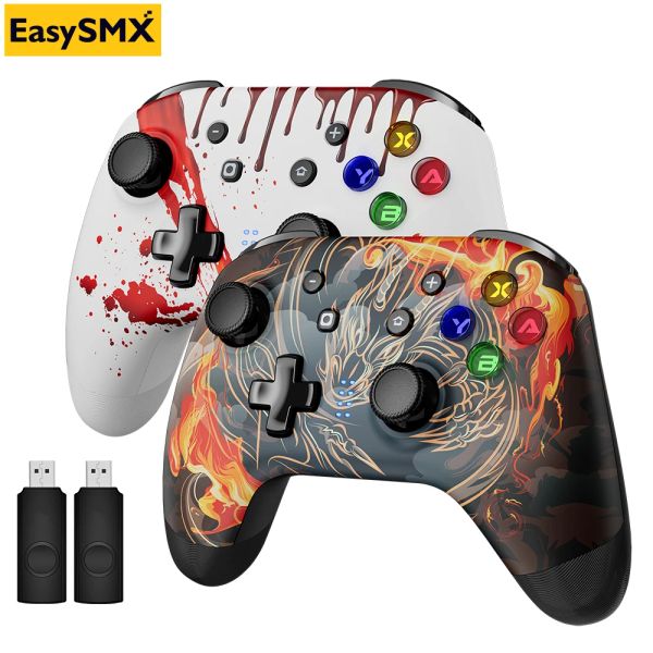 Gamepads 2 uds EasySMX Bayard 9124 Joystick Bluetooth Gamepad Pro controlador para Nintendo Switch/PC portátil Steam/control de movimiento de teléfono móvil