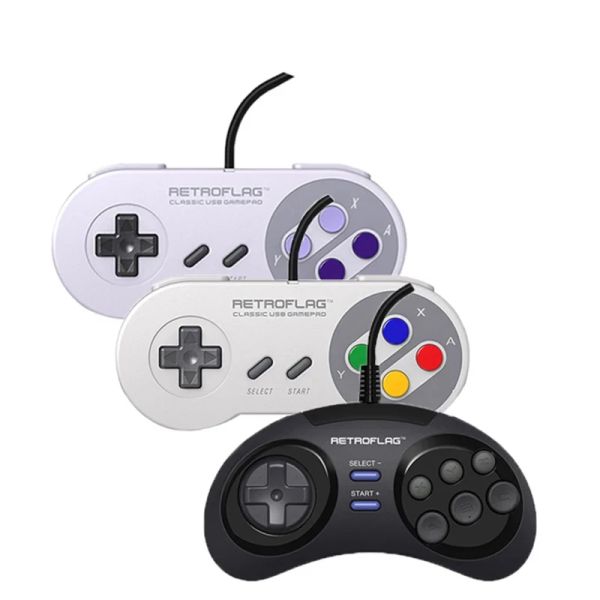 GamePads 2pcs Retroflag Classic USB Wired Controlador GamePad Mango para Raspberry Pi Windows Nintendo Switch