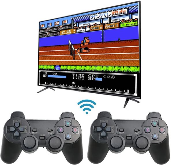 Gamepads 2 uds., mando inalámbrico, controlador de juegos de ordenador, palo de juego de Tv con Mini adaptador de 2,4g para dispositivo operativo Windows Android