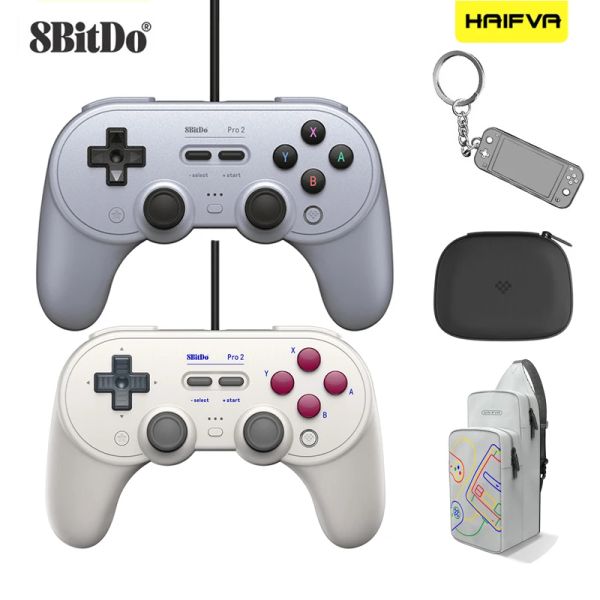 Manettes 8Bitdo PRO2 contrôleur de manette USB filaire pour Nintendo Switch contrôle de jeu pour RetroPie /Raspberry Pi /PC