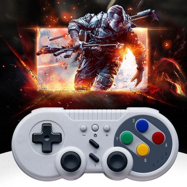 Manettes 8BitDo SF30 Pro SN30 Pro Contrôleur de manette de jeu compatible Bluetooth sans fil avec joystick pour Windows macOS Nintendo Switch Steam