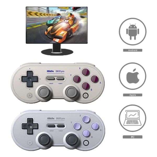 GamePads 8bitdo SN30 Pro GB GB Controller Wireless GamePad pour Android / iOS / PC / Switch Retro 8bit Consoles de jeu à partir d'outils de câble USB