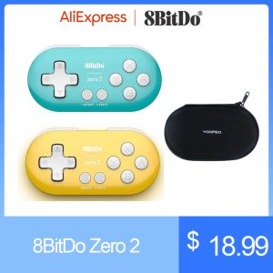 GamePads 8bitdo Zero 2 Bluetooth GamePad Mini Game Controller Handle voor Nintendo Switch Windows Android MacOS Game -accessoires