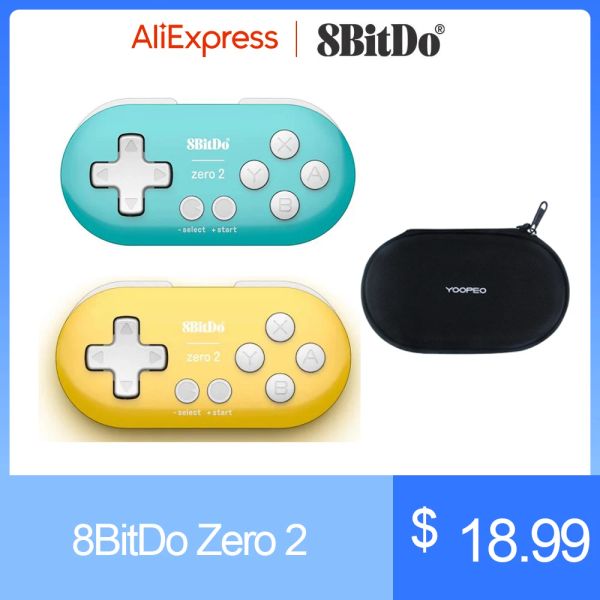 GamePads 8Bitdo Zero 2 Bluetooth GamePad Mini Game Controller Gandage pour Nintendo Switch Windows Android MacOS Game Accessoires