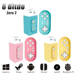 GamePads 8bitdo Zero 2 Mini Bluetooth GamePad Game Controller voor N -schakelaar voor Windows Android voor OS Steam Raspberry Pi Gamepads