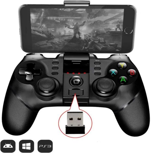 GamePads Bluetooth 2.4G Controlador de juego inalámbrico para Android iOS Windoina Windows Laptop COBLORA DE JUEGO DE LA COMPORTADA Joystick GamePad