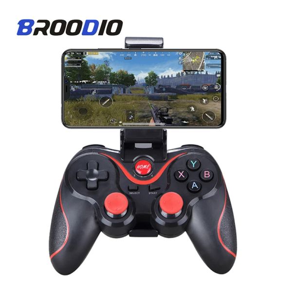 GamePads Broodio 2.4g Wireless GamePad Android Game Controller Joystick Joypad Control Tablet de téléphone portable PC Smart TV Box Bluetooth GamePad