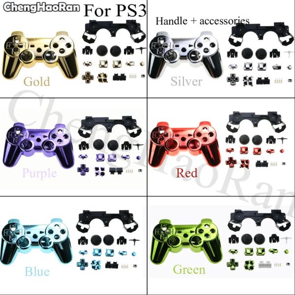 Gamepads ChengHaoRan para unidad de control PS3, kit de revestimiento con mango y cubierta protectora para máquina de juego, Kits de botones en 6 colores