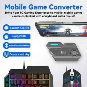 Gamepads-controller voor PUBG Gaming-toetsenbord Muisconverterkit Plug En Paly Gamepad Bluetooth mobiele controller voor IOS Android-game