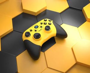 GamePads Dareu H101 Bluetooth Wireless GamePad Yellow 360 ° Contrôleur Joystick Gandoue vibrante compatible pour le téléviseur Téléphone PC Steam