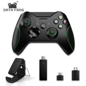 GamePads Data Frog 2.4G Contrôleur sans fil pour la console Xbox One Double vibration GamePad pour les joysticles de téléphone PS3 / Android pour PC Win7 / 8/10