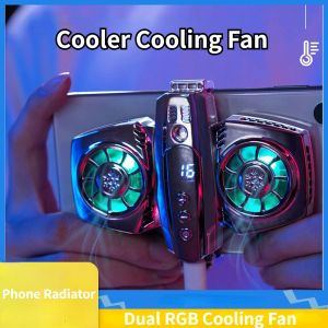 Gamepads Dual RGB Mobiele telefoonkoeler Koelventilator Telefoonradiator voor Xiaomi IPhone Koeler Koellichaam Gamekoeling voor Genshin Impact Pubg