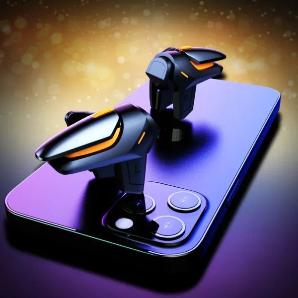 Gamepads DY01 Controlador de juegos para teléfono móvil para PUBG Aim Shooting L1R1 Botón de aleación Disparador Joystick Controlador de juegos para IPhone Android
