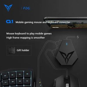 GamePads FlyDigi Q1 PUBG Mobile Game Keyboard Mouse Converter Auxiliary Game Controller Wireless Bluetooth Connection ondersteuning Android/iOS