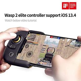 Gamepads Flydigi Wasp 2 Bluetooth Gamepad Android PUBG Mobile Mobed Talled Pad Tablet Contrôleur pour COD Mobile iOS / Android Phone