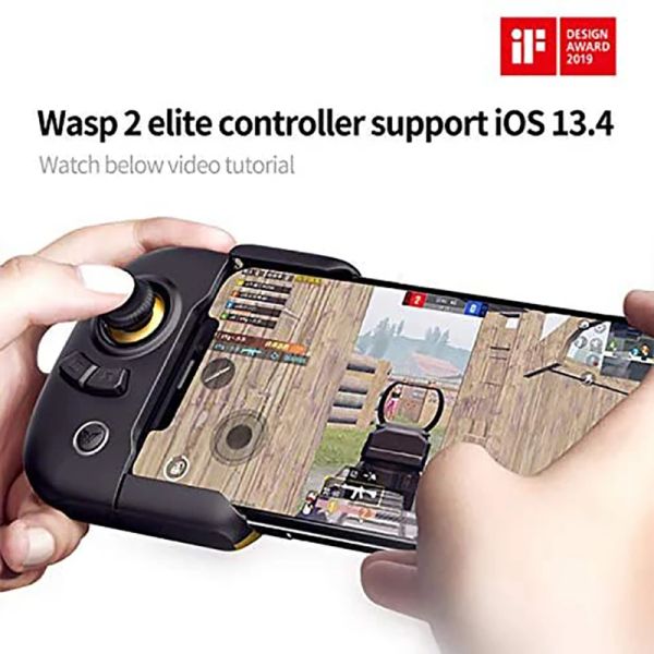 Gamepads Flydigi Wasp 2 Bluetooth Gamepad Android PUBG Mobile Mobed Talled Pad Tablet Contrôleur pour COD Mobile iOS / Android Phone