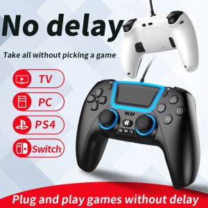 GamePads pour Switch / PS4 / PC Wired GamePad RVB VIBLATION LUMIÈRE SIXAXIS PROGRAMMABLE JOYSTICK BOUTON BOUTON EXTERNE