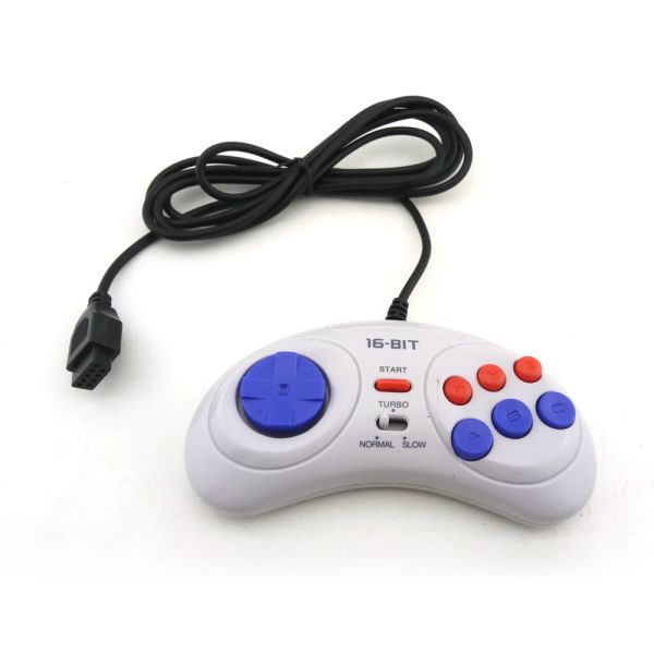 Controlador de juego Gamepads para SEGA Genesis para mando de 16 bits para accesorios de juego MD trae turbo con función rápida y lenta