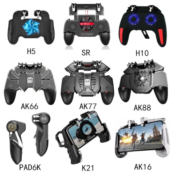 Manette de jeu déclencheur téléphone refroidisseur ventilateur contrôleur de jeu contrôleur Pubg avec ventilateur manette de jeu Pubg déclencheur Mobile L2R2 Joystick de tir