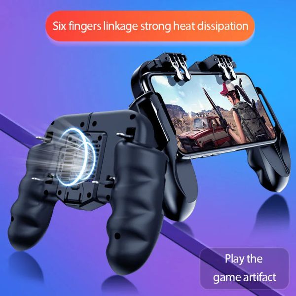 Gamepads Gamepad Pubg Contrôleur Android Joystick Mobile Game Pad GameController Players Handheld Winex pour iPhone Xiaomi avec un ventilateur plus frais