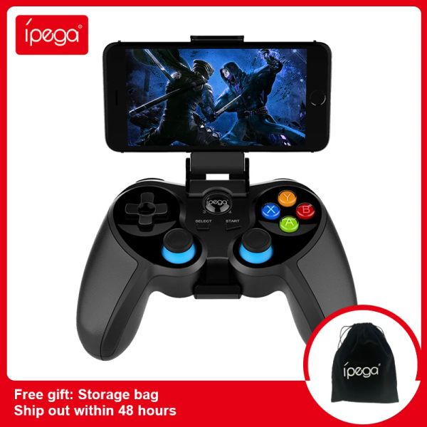 GamePads ipega PG9157 Bluetooth sans fil Bluetooth GamePad Mobile Phone Game Controller Joystick pour Android iOS PC déclenche PUBG