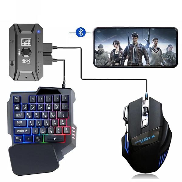 GamePads M1Pro Mobile Controller Gaming Keyboard Mouse Converter PUBG Mobile Controller Gamepad Bluetooth 5.0 pour Android iOS Adapter