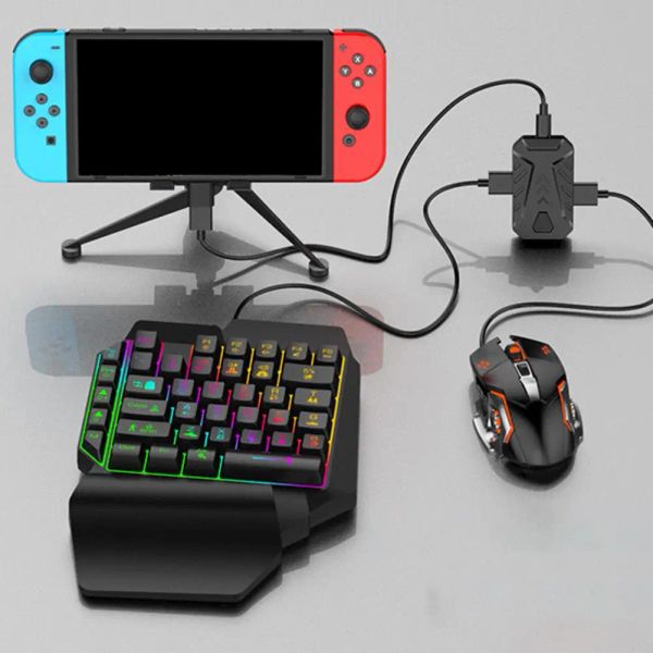 Controlador de juegos Mixmaster GamePads sin retraso Controlador de juegos Controlador de teclado de juego único Conjunto de mouse para PS3/PS5/Xbox One/SWITC