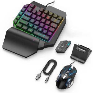 GamePads Mobile Game Converter Gaming Keyboard Mouse Combo Converter Bluetooth Clavier et Convertisseur de souris pour le système iOS / Android