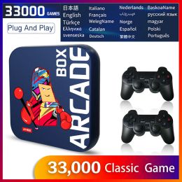Gamepads Nieuwe arcade box game Console Classic Retro 33000+ games 4K HD -uitvoer met 2.4G draadloze controller