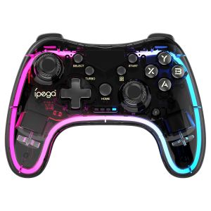 GamePads Nouveau IPEGA PG9228 Bluetooth Game Controller RVB Transparence colorée GamePad pour Switch iOS MFI Games Android Smart Phone