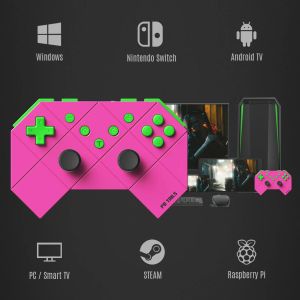 GamePads PB Tails Wireless Bluetooth Gamepad voor NS Switch Smart TV PC Stream Raspberry Pi Game Controller Joystick met dubbele vibratie