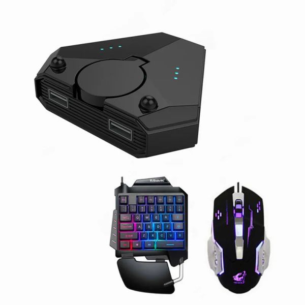 GamePads Plug et PALY Gamepad PubG Mobile Bluetooth 5.0 Contrôleur Gaming Keyboard Mouse Converter pour Android Phone Adapter pour iOS