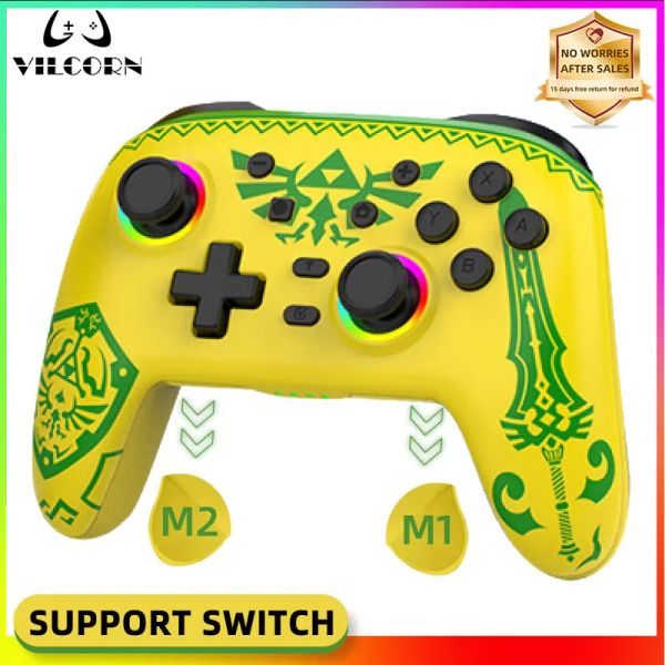 GamePads Pro Controller pour Nintendo Switch / Oled / Lite Wireless GamePad pour Zelda Tears of Kingdom PC Bluetooth Compatible Joystick