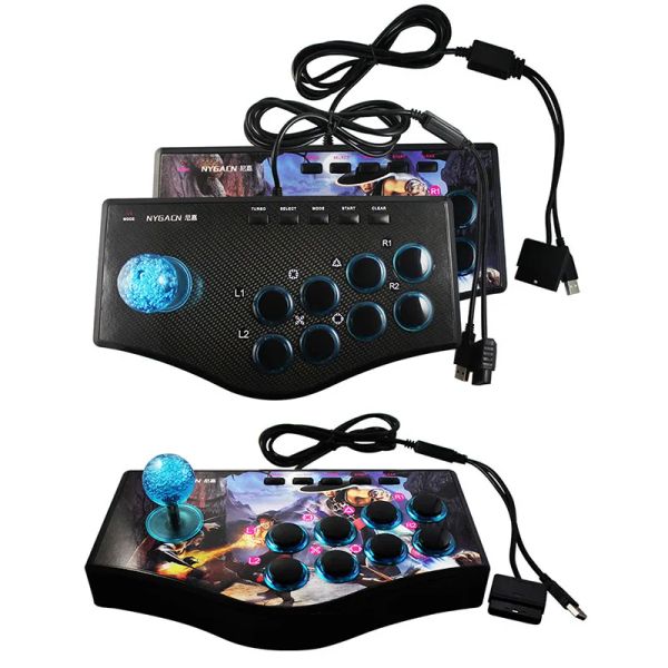 GamePads Retro Arcade Game Rocker Controller USB Joystick pour PS2 / PS3 / PC / Android Smart TV Breedtin Vibrator huit direction Joystick