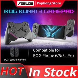 GamePads Rog Kunai 3 Gamepad pour ROG Téléphone 6 5 5s Pro accessoire GamePad 3 Double contrôleur 2,4 GHz Récepteur Bluetooth USB