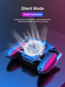 GamePads Six Finger pour PUBG Game Controller Gamepad Triger Shooting Free Fire Cooling Fan Gamepad Joystick pour iOS Android Mobile Phone