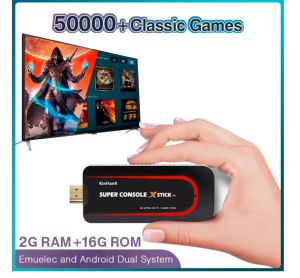 GamePads Super Console X Stick Video Game Player WiFi 4K HD PS1 PSP N64 50000 RETRO Games Dubbele spelers Mini TV Gaming Console Box