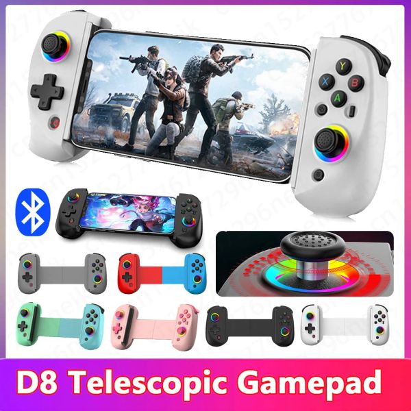 Gamepads Controlador de juego telescópico con Turbo/giroscopio de 6 ejes/vibración Gamepad Bluetooth para Android iOS PS3 PS4 Switch PC D8/D3/D5/D6/D7