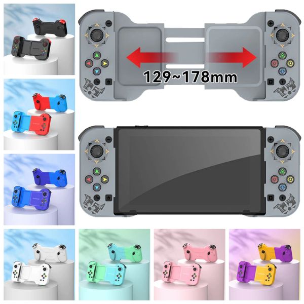 GamePads a mis à niveau D5 BT Contrôleur de jeu extensible sans fil pour NS Switch / OLED pour Samsung Mobile Phones Android iOS Gamepad Joystick