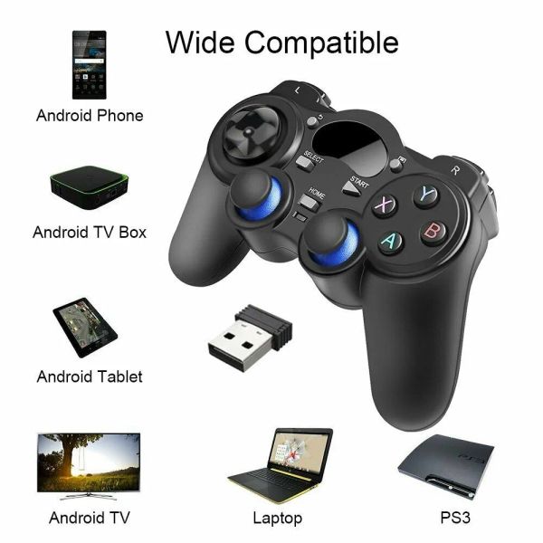 Gamepads Controlador inalámbrico USB 2,0 para PS PC controlador de juegos para Wins 7 8 10 Microsoft TV BOX Joystick Gamepad con doble vibración