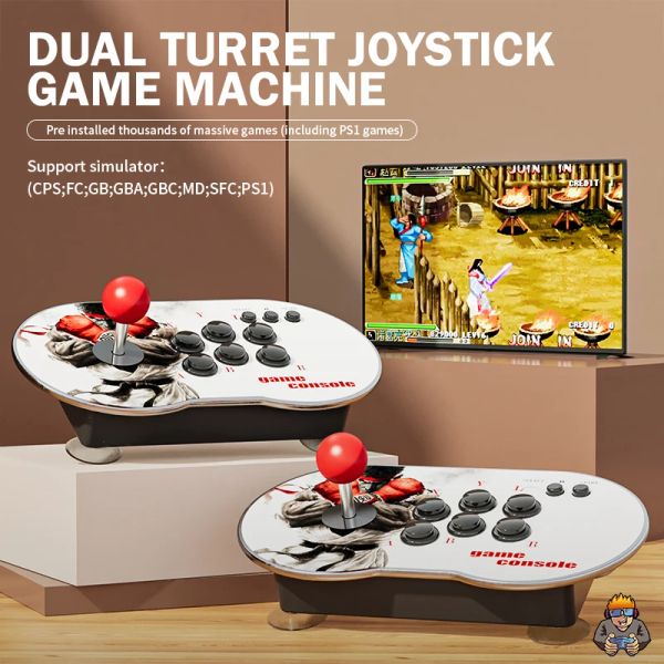 Consolas de videojuegos de GamePads Dual Joystick GameConsole 15000+ juegos clásicos de los juegos de 4 jugadores Familygame Game Stick con PS1/GB/CPS/SFC/FC
