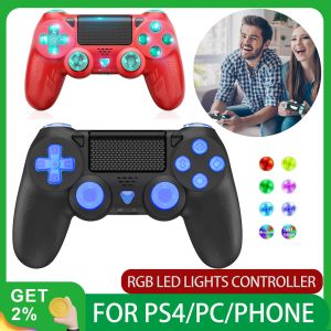 Manette de jeu sans fil pour PS4, PC, Bluetooth, USB, télécommande, accessoires de jeu, IOS13.0 ou supérieur/Android