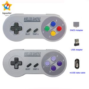 Manettes de jeux sans fil 2.4GHZ, contrôleur de Joystick pour SNES Super Nintendo Classic MINI Console, accessoires à distance