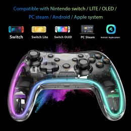 Manette de jeu sans fil RGB pour Switch Pro, contrôleur de jeu 2022 pour Nintendo Switch NS/NS Lite/NS OLED, Joystick de jeux vidéo