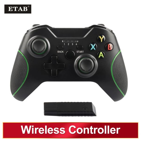 GamePads Controlador de juego con cable inalámbrico para Xbox One PC 2.4G Dual Vibración Joystick GamePad para PC Computer Mango sin demora