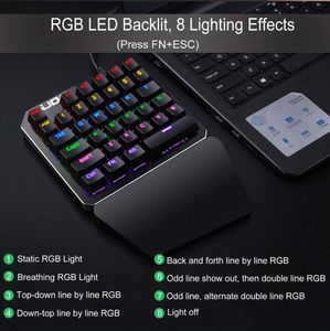 Gamer Teclado mecánico USB con cable K9 Luminous 35 Keys Green Shaft Hand Rest Gaming Keyboard para teléfono móvil Tablet PS4 Xbox