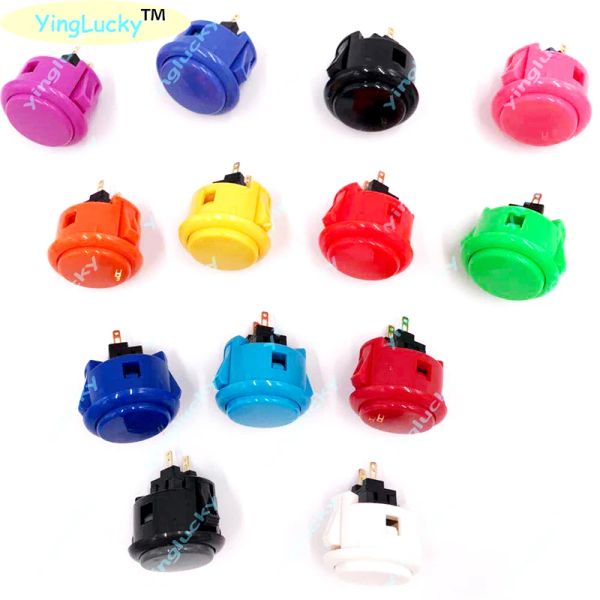 Juegos 10 PCS Botón original Sanwa Obsf30 Obsf24 Botones Arcade 30 mm 24 mm para arcade Box Pandora Box PS3 PS4 Raspberry Pi Mame